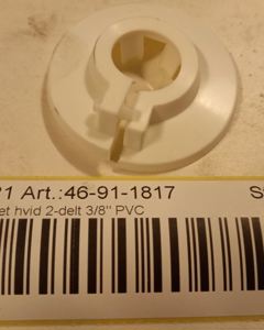 Rosette white 2-part 3/8" PVC